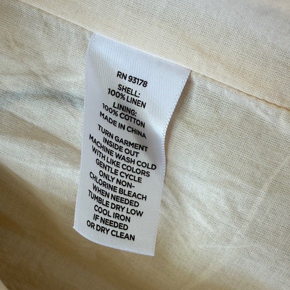 NWT Magaschoni 100% Linen Cream Sleeveless Summer Midi Dress Resortwear Vacation - Picture 14 of 14